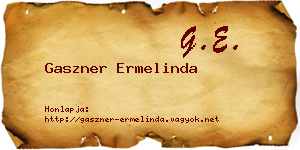 Gaszner Ermelinda névjegykártya